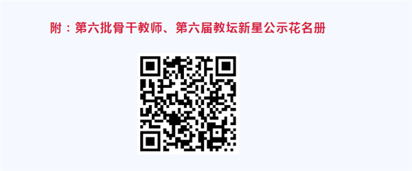 淮南市第六批骨干教師、第六屆教壇新星評(píng)選結(jié)果公示